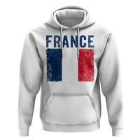 Vintage France Flag Distressed French Pride Patriotic Soccer Fan Graphic Hoodie