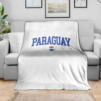 Paraguay Patriotic Flag Throw Blanket Soccer Fan Vintage Varsity Sports National Pride Graphic