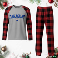 Paraguay Patriotic Flag Plaid Pajama Set Soccer Fan Vintage Varsity Sports National Pride Graphic