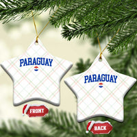 Paraguay Patriotic Flag Ceramic Ornament Soccer Fan Vintage Varsity Sports National Pride Graphic