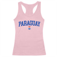 Paraguay Patriotic Flag Racerback Tank Top Soccer Fan Vintage Varsity Sports National Pride Graphic