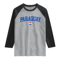 Paraguay Patriotic Flag Raglan Shirt Soccer Fan Vintage Varsity Sports National Pride Graphic