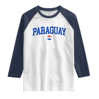 Paraguay Patriotic Flag Raglan Shirt Soccer Fan Vintage Varsity Sports National Pride Graphic