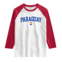 Paraguay Patriotic Flag Raglan Shirt Soccer Fan Vintage Varsity Sports National Pride Graphic
