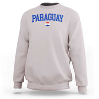 Paraguay Patriotic Flag Sweatshirt Soccer Fan Vintage Varsity Sports National Pride Graphic