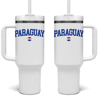 Paraguay Patriotic Flag Tumbler With Handle Soccer Fan Vintage Varsity Sports National Pride Graphic