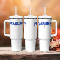 Paraguay Patriotic Flag Tumbler With Handle Soccer Fan Vintage Varsity Sports National Pride Graphic