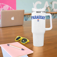 Paraguay Patriotic Flag Tumbler With Handle Soccer Fan Vintage Varsity Sports National Pride Graphic
