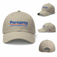Vintage Paraguay Flag Baseball Cap Retro Stripe Patriotic Paraguayan Pride Graphic