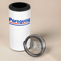Vintage Paraguay Flag 4 in 1 Can Cooler Tumbler Retro Stripe Patriotic Paraguayan Pride Graphic