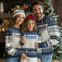 Vintage Paraguay Flag Ugly Christmas Sweater Retro Stripe Patriotic Paraguayan Pride Graphic