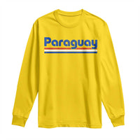Vintage Paraguay Flag Long Sleeve Shirt Retro Stripe Patriotic Paraguayan Pride Graphic