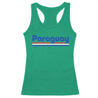 Vintage Paraguay Flag Racerback Tank Top Retro Stripe Patriotic Paraguayan Pride Graphic