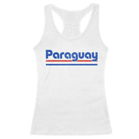 Vintage Paraguay Flag Racerback Tank Top Retro Stripe Patriotic Paraguayan Pride Graphic