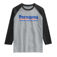 Vintage Paraguay Flag Raglan Shirt Retro Stripe Patriotic Paraguayan Pride Graphic