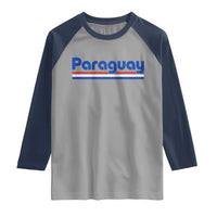 Vintage Paraguay Flag Raglan Shirt Retro Stripe Patriotic Paraguayan Pride Graphic