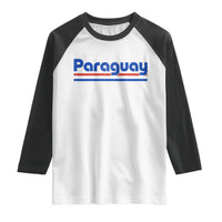Vintage Paraguay Flag Raglan Shirt Retro Stripe Patriotic Paraguayan Pride Graphic