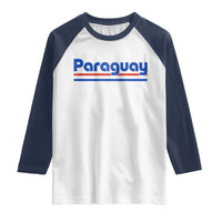 Vintage Paraguay Flag Raglan Shirt Retro Stripe Patriotic Paraguayan Pride Graphic