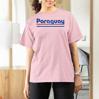Vintage Paraguay Flag T Shirt For Women Retro Stripe Patriotic Paraguayan Pride Graphic