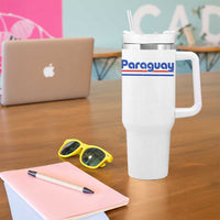 Vintage Paraguay Flag Tumbler With Handle Retro Stripe Patriotic Paraguayan Pride Graphic