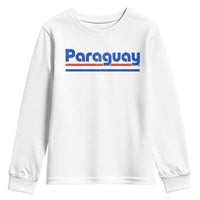 Vintage Paraguay Flag Youth Sweatshirt Retro Stripe Patriotic Paraguayan Pride Graphic
