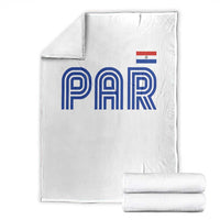 Vintage Paraguay Throw Blanket Retro Typography Patriotic Paraguayan Pride Flag Graphic