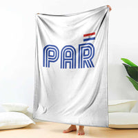 Vintage Paraguay Throw Blanket Retro Typography Patriotic Paraguayan Pride Flag Graphic