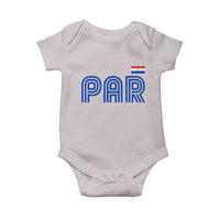 Vintage Paraguay Baby Onesie Retro Typography Patriotic Paraguayan Pride Flag Graphic