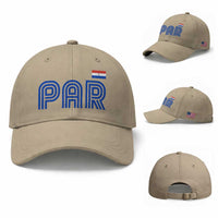 Vintage Paraguay Baseball Cap Retro Typography Patriotic Paraguayan Pride Flag Graphic