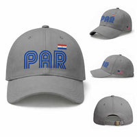 Vintage Paraguay Baseball Cap Retro Typography Patriotic Paraguayan Pride Flag Graphic