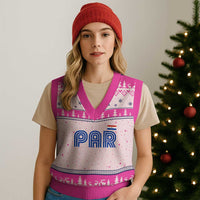 Vintage Paraguay V-Neck Knit Sweater Vest Retro Typography Patriotic Paraguayan Pride Flag Graphic
