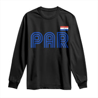 Vintage Paraguay Long Sleeve Shirt Retro Typography Patriotic Paraguayan Pride Flag Graphic