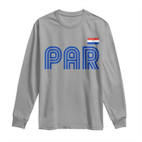 Vintage Paraguay Long Sleeve Shirt Retro Typography Patriotic Paraguayan Pride Flag Graphic