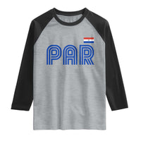 Vintage Paraguay Raglan Shirt Retro Typography Patriotic Paraguayan Pride Flag Graphic