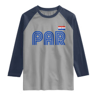Vintage Paraguay Raglan Shirt Retro Typography Patriotic Paraguayan Pride Flag Graphic