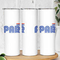 Vintage Paraguay Skinny Tumbler Retro Typography Patriotic Paraguayan Pride Flag Graphic