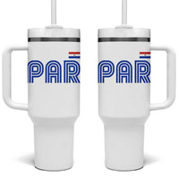 Vintage Paraguay Tumbler With Handle Retro Typography Patriotic Paraguayan Pride Flag Graphic