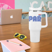 Vintage Paraguay Tumbler With Handle Retro Typography Patriotic Paraguayan Pride Flag Graphic