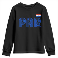 Vintage Paraguay Youth Sweatshirt Retro Typography Patriotic Paraguayan Pride Flag Graphic