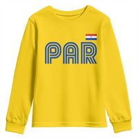 Vintage Paraguay Youth Sweatshirt Retro Typography Patriotic Paraguayan Pride Flag Graphic