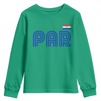Vintage Paraguay Youth Sweatshirt Retro Typography Patriotic Paraguayan Pride Flag Graphic