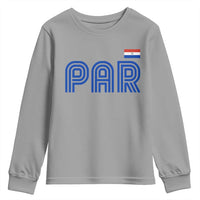 Vintage Paraguay Youth Sweatshirt Retro Typography Patriotic Paraguayan Pride Flag Graphic