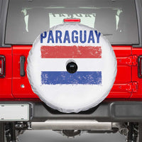 Vintage Paraguay Flag Distressed Paraguayan Pride Patriotic Soccer Fan Graphic Spare Tire Cover