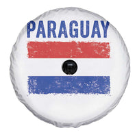 Vintage Paraguay Flag Distressed Paraguayan Pride Patriotic Soccer Fan Graphic Spare Tire Cover