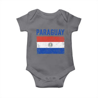 Vintage Paraguay Flag Distressed Paraguayan Pride Patriotic Soccer Fan Graphic Baby Onesie
