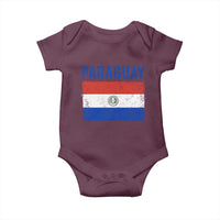 Vintage Paraguay Flag Distressed Paraguayan Pride Patriotic Soccer Fan Graphic Baby Onesie
