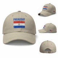 Vintage Paraguay Flag Distressed Paraguayan Pride Patriotic Soccer Fan Graphic Baseball Cap