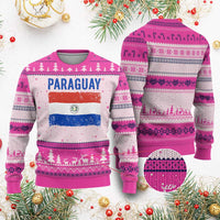 Vintage Paraguay Flag Distressed Paraguayan Pride Patriotic Soccer Fan Graphic Ugly Christmas Sweater