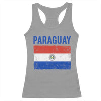 Vintage Paraguay Flag Distressed Paraguayan Pride Patriotic Soccer Fan Graphic Racerback Tank Top