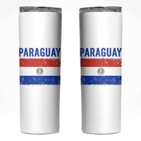 Vintage Paraguay Flag Distressed Paraguayan Pride Patriotic Soccer Fan Graphic Skinny Tumbler